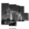 bild mit schwarzweissfotos von london - version: 5 pannelli 104x90cm