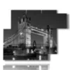 bild mit schwarzweissfotos von london - version: 6 pannelli 122x96cm
