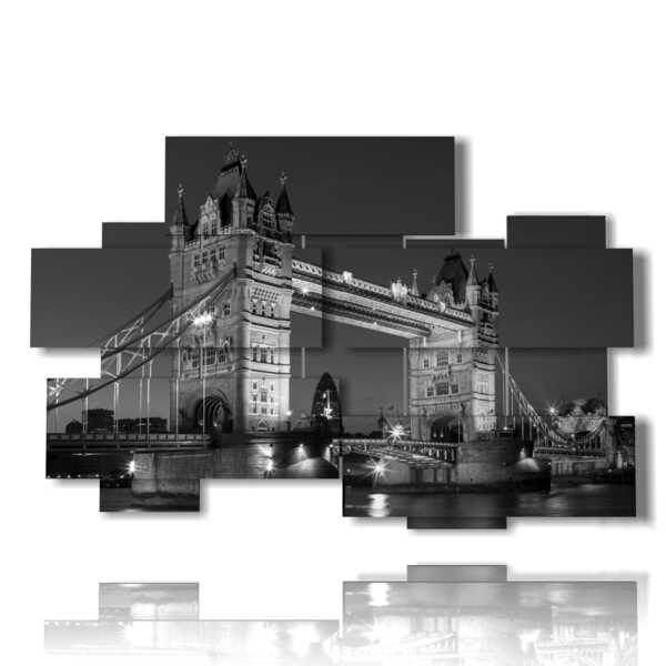 quadro con foto di Londra bianco e nero