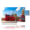 quadro con foto bus londra di giorno - version: 7 pannelli 157x90cm