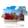 painting with photo bus london by day - version: 9 pannelli 171x108cm