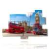 painting with photo bus london by day - version: 9 pannelli 183x121cm