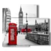 caja con foto london center red cabin - version: 5 pannelli 102x93cm