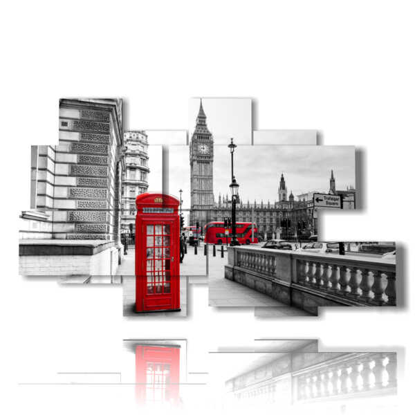 quadro con foto Londra centro cabina rossa