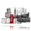 quadro con foto londra centro cabina rossa - version: 9 pannelli 173x103cm