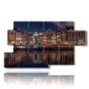 bild mit fotos in amsterdam bei nacht beleuchtet - version: 7 pannelli 157x90cm