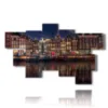 painting with photos in amsterdam illuminated at night - version: 8 pannelli 177x110cm
