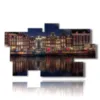 bild mit fotos in amsterdam bei nacht beleuchtet - version: 9 pannelli 182x107cm