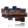 painting with photos in amsterdam illuminated at night - version: 10 pannelli 186x115cm