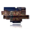 tableau avec photos a amsterdam illumine la nuit - version: 12 pannelli 206x119cm