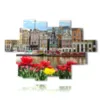 cuadro de fotos amsterdam hoy con tulipanes - version: 17 pannelli 225x152cm