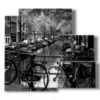 amsterdam city photo black and white painting - version: 5 pannelli 102x93cm