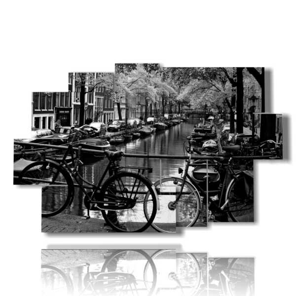 Amsterdam foto città quadro bianco e nero