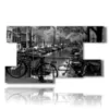 amsterdam city photo black and white painting - version: 9 pannelli 177x101cm