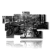 amsterdam city photo black and white painting - version: 9 pannelli 182x107cm