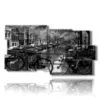 foto de la ciudad cuadrada en blanco y negro de amsterdam - version: 10 pannelli 183x100cm