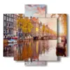 tableau d amsterdam photos spectaculaires a prendre - version: 5 pannelli 89x85cm