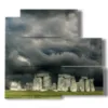 paesaggio da quadro stonehenge - version: 5 pannelli 102x93cm
