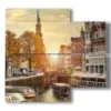 cuadro amsterdam ciudad - version: 4 pannelli 91x85cm