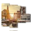 quadro amsterdam citta - version: 5 pannelli 104x90cm