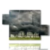 landschaft aus bild stonehenge - version: 5 pannelli 128x85cm