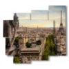 painting with photos in paris from notre dame - version: 5 pannelli 106x98cm