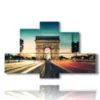 painting with photos of paris arc de triomphe magical lights - version: 6 pannelli 135x85cm