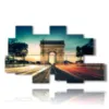 painting with photos of paris arc de triomphe magical lights - version: 8 pannelli 171x100cm