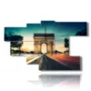painting with photos of paris arc de triomphe magical lights - version: 7 pannelli 172x103cm