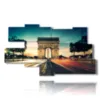painting with photos of paris arc de triomphe magical lights - version: 9 pannelli 180x103cm