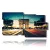 bild mit fotos der magischen lichter des pariser arc de triomphe - version: 10 pannelli 183x100cm