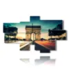 painting with photos of paris arc de triomphe magical lights - version: 8 pannelli 185x109cm