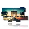 painting with photos of paris arc de triomphe magical lights - version: 10 pannelli 190x110cm