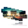 bild mit fotos der magischen lichter des pariser arc de triomphe - version: 9 pannelli 200x111cm