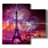 bild mit foto paris neujahr - version: 4 pannelli 91x85cm