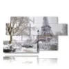 marco de fotos en blanco y negro de paris con nieve - version: 7 pannelli 157x90cm