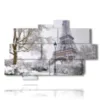 marco de fotos en blanco y negro de paris con nieve - version: 10 pannelli 173x114cm