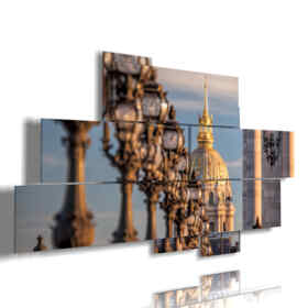 marco con foto postal Puente de París Alexandre III