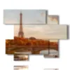 bilder mit paris im herbst beleuchtet - version: 6 pannelli 127x102cm