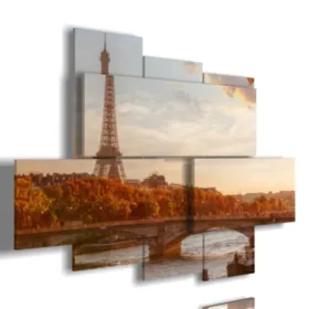 paintings of Paris illuminated in autumn