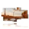 paintings with paris illuminated in autumn - version: 8 pannelli 184x100cm