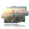 painting with photos paris at sunset - version: 9 pannelli 171x108cm