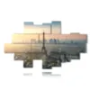 painting with photos paris at sunset - version: 18 pannelli 260x153cm