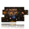 paintings with photos paris night and fireworks - version: 7 pannelli 157x90cm