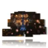 bilder mit fotos pariser nacht und feuerwerk - version: 9 pannelli 173x103cm
