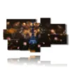 paintings with photos paris night and fireworks - version: 8 pannelli 184x100cm