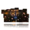 tableaux avec photos nuit parisienne et feu d artifice - version: 11 pannelli 197x106cm
