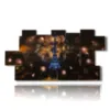paintings with photos paris night and fireworks - version: 11 pannelli 202x103cm