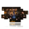 paintings with photos paris night and fireworks - version: 12 pannelli 206x119cm