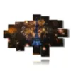 paintings with photos paris night and fireworks - version: 15 pannelli 232x153cm